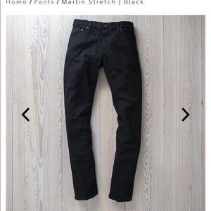 Raleigh Denim Workshop Stretch Martin In Black